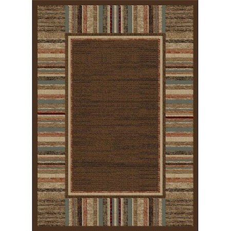 Concord Global Trading Concord Global 61286 6 ft. 7 in. x 9 ft. 6 in. Soho Border - Brown 61286